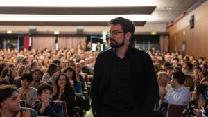 Carlo Padial, en la proyección de Pizza Movies en el festival DA, en la sala Aribau