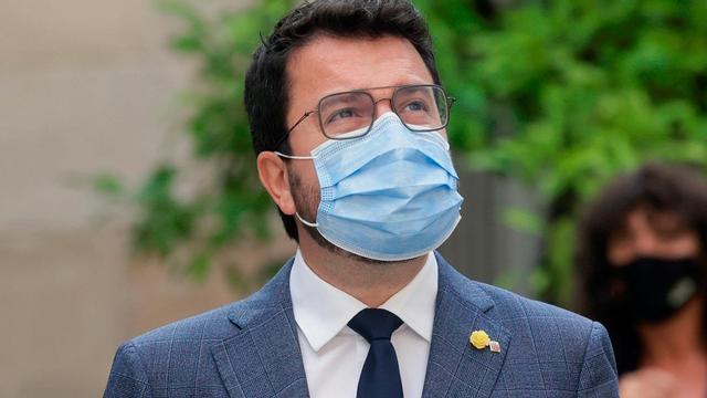 Pere Aragonès, camino de la reunió de Govern.