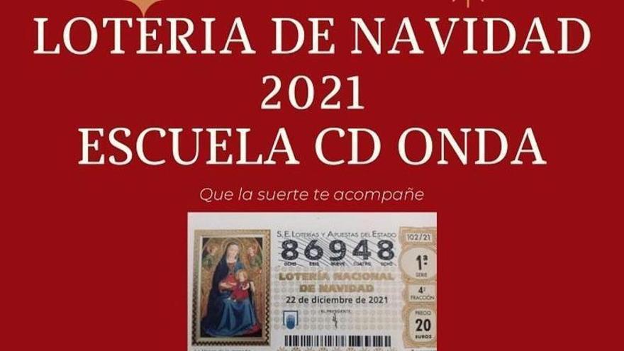 Imagen del cartel promocional del número de la escuela de fútbol del CD Onda