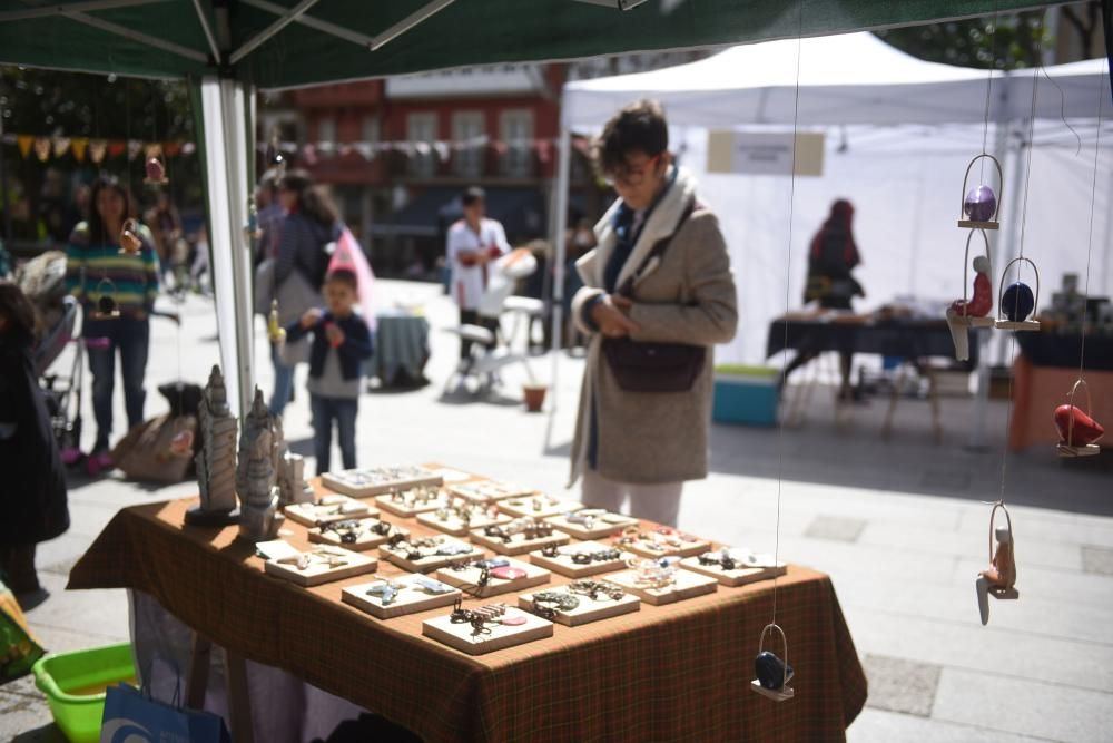 Mercado ecológico en la plaza de España