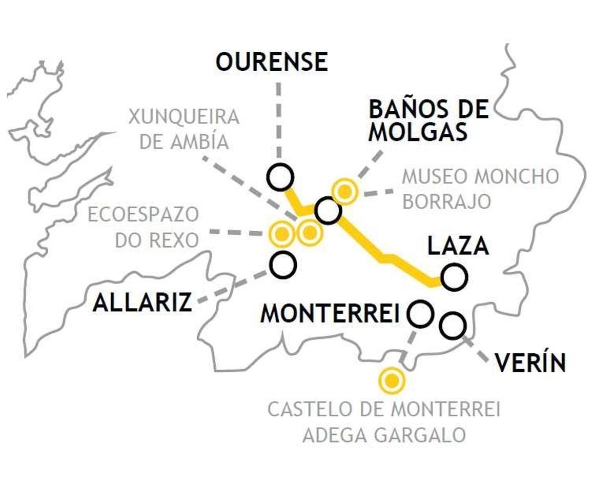 Mapa Ruta del Vino Monterrei