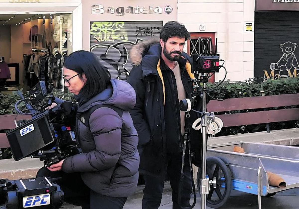 Sancho en febrero en el Born tras terminar de grabar. | R.G.