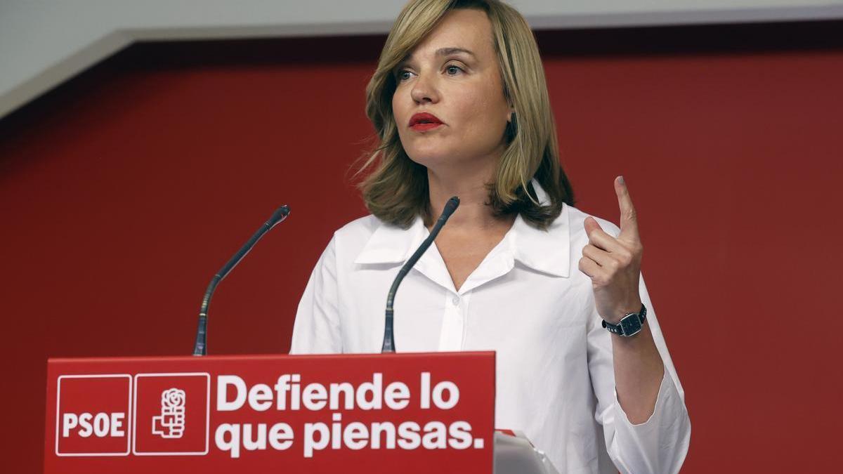 Pilar Alegría, portavoz del PSOE y ministra de Educación.