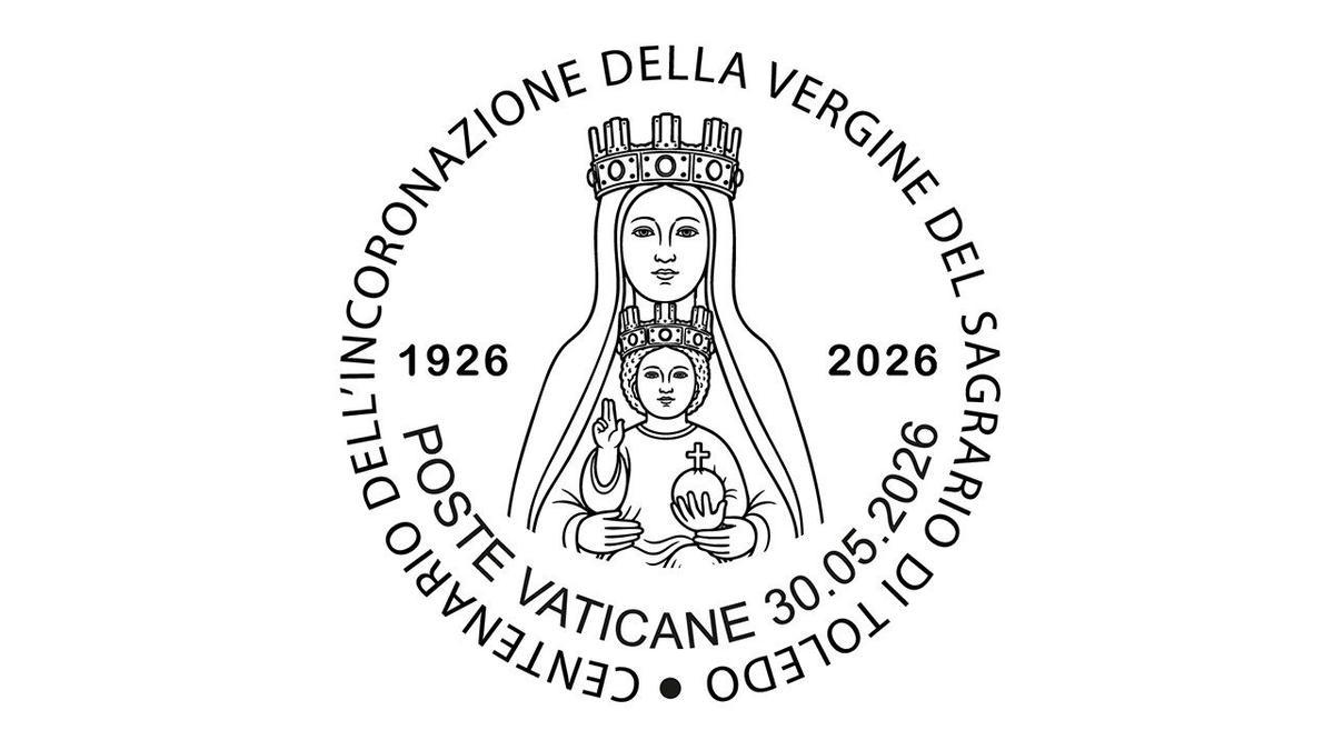 El matasellos que el vaticano dedica a la Virgen del Rosario de Toledo