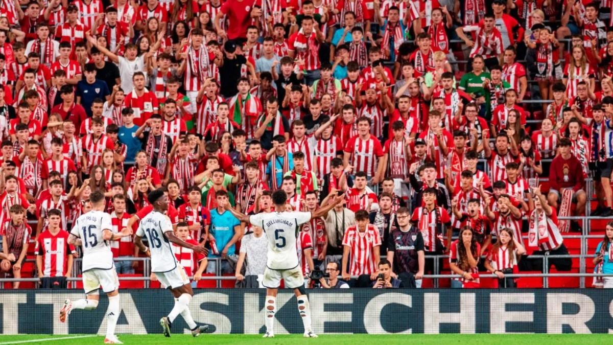 Bellingham celebra un gol en San Mamés