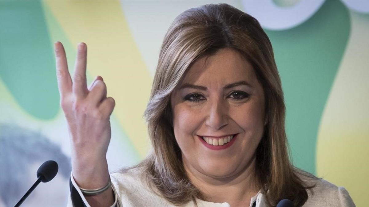 Susana Díaz, este viernes en Sevilla.