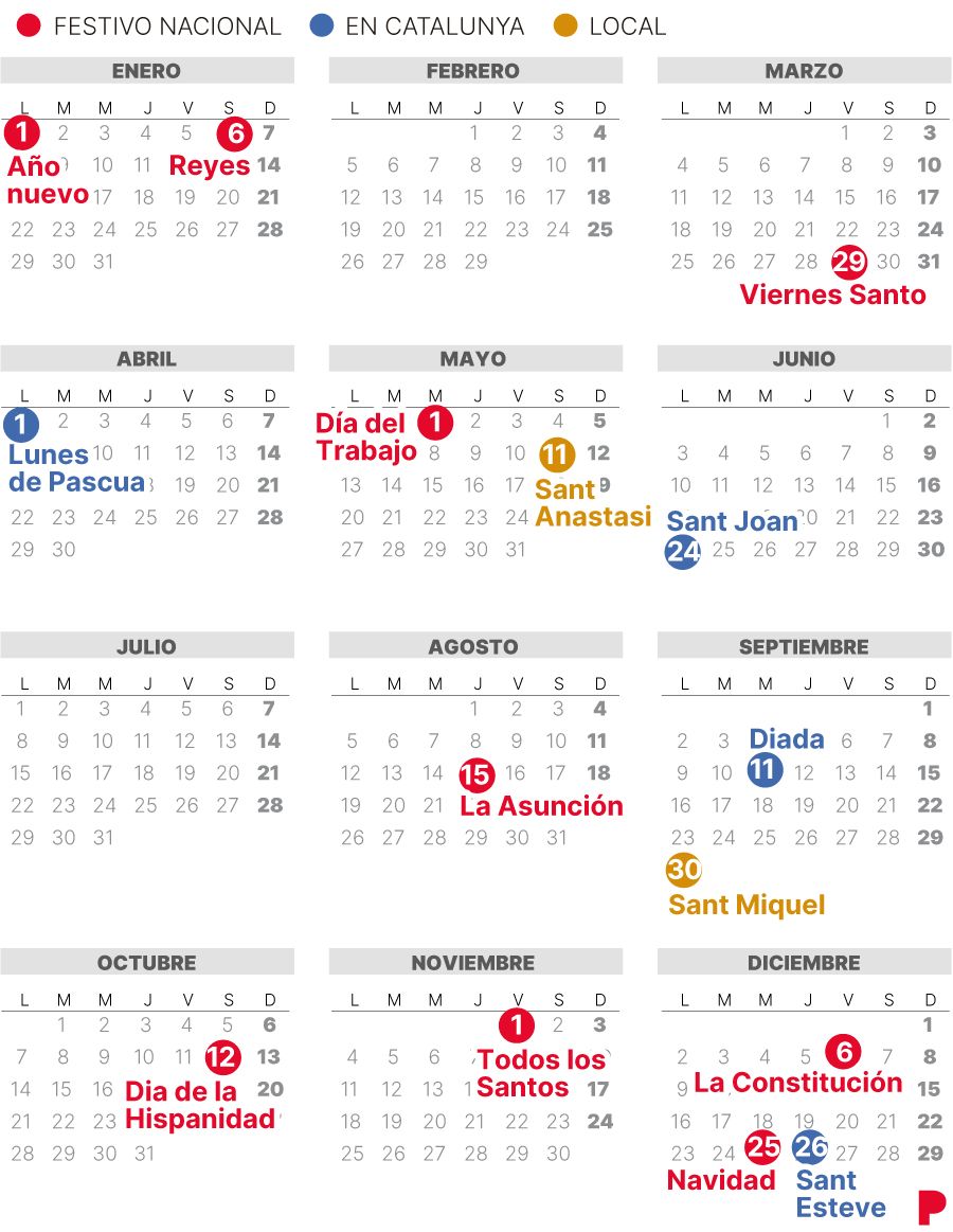 Calendario Laboral Lleida 2024