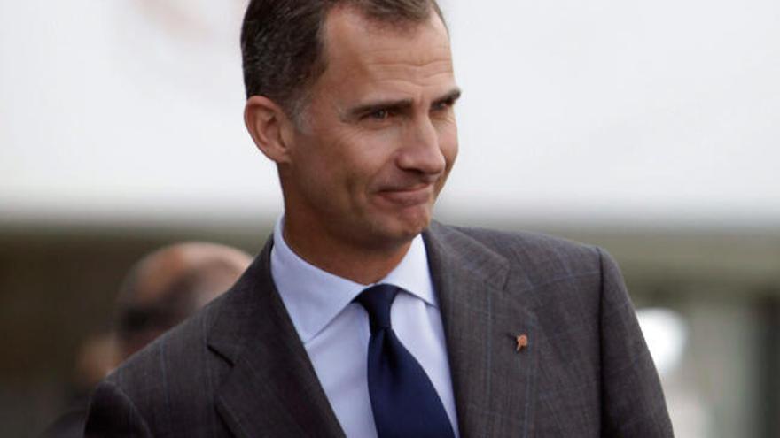 Felipe VI, a su llegada a A Coruña // EFE