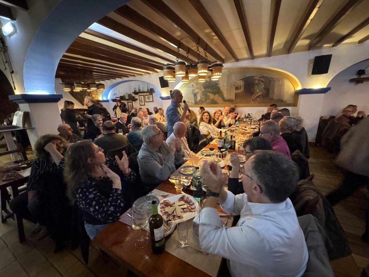 Un momento de la cena para celebrar los 30 años del pacto progresista al Senado.