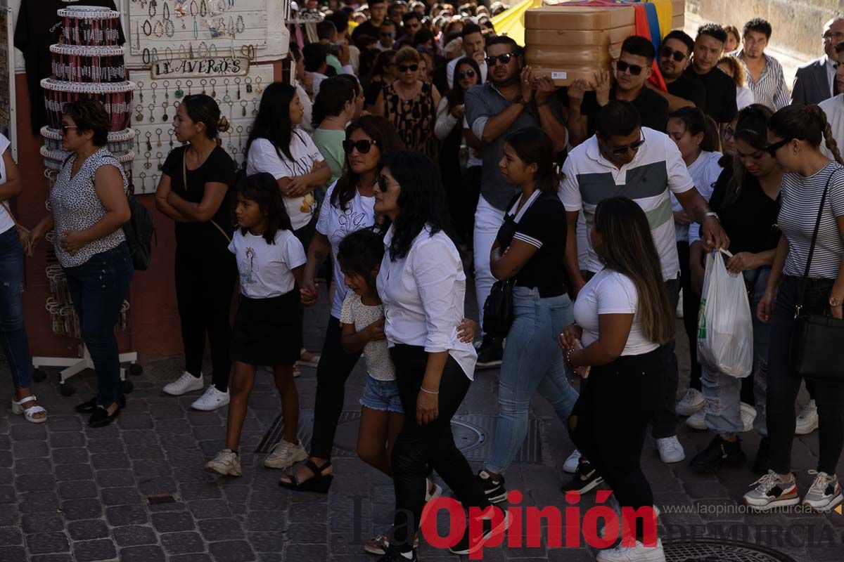 Imágenes del funeral en Caravaca de algunas de las víctimas del incendio en las discotecas de Murcia