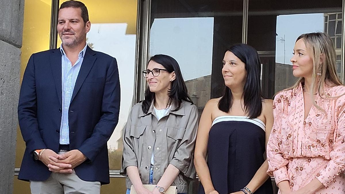 José López, Rosa Crujeiras, María Sampedro e Fabiola García.