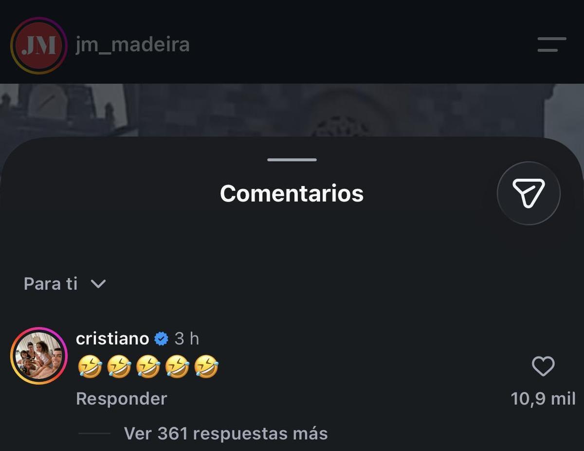 La reacción de Cristiano Ronaldo a la aglomeración en la catedral de Funchal