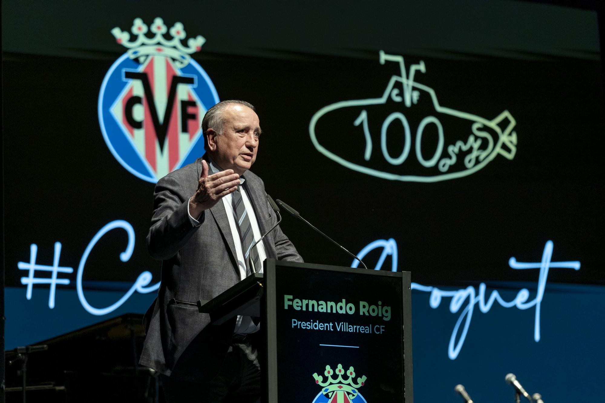 Las mejores fotos de la gala del centenario del Villarreal CF: ¿Qué te parece la camiseta?