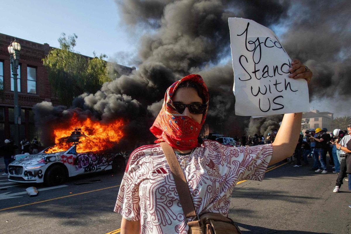 Protestas en Los Ángeles por las deportaciones de Trump Protestas en Los Ángeles por las deportaciones de Trump