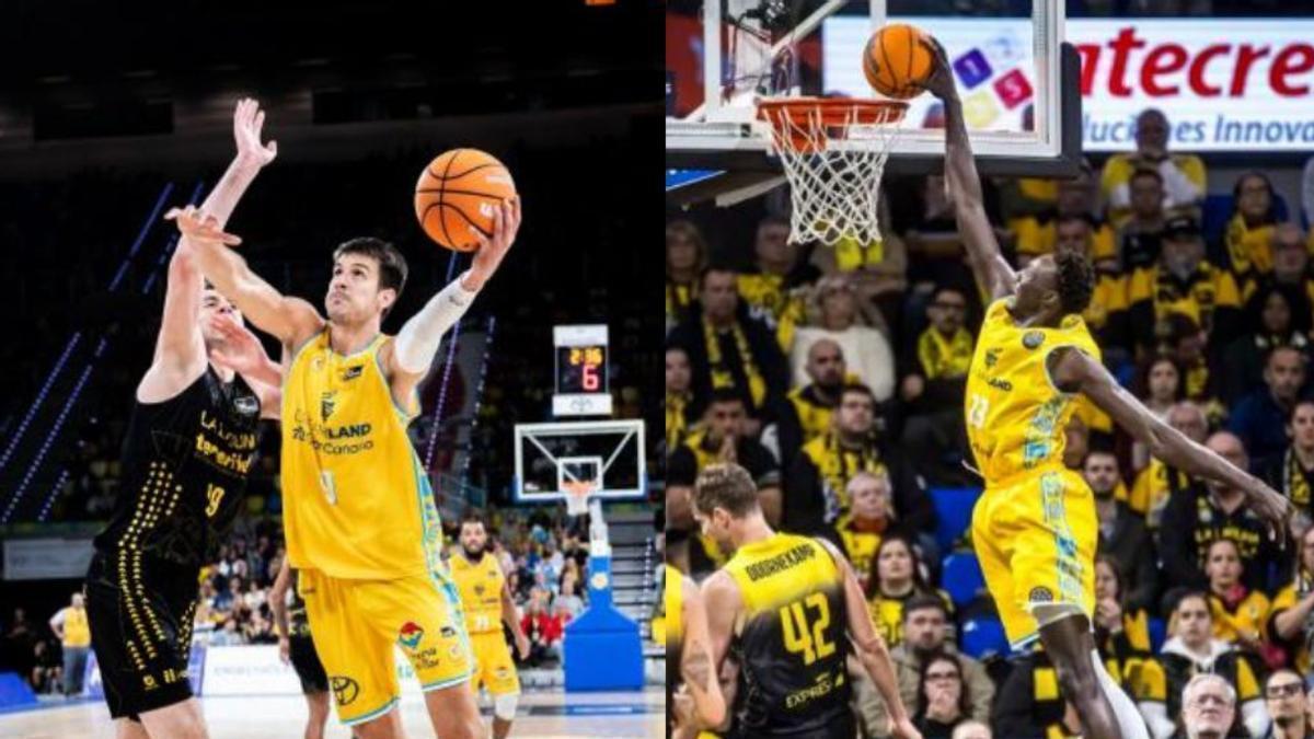 Brussino y Kuath jugando ante el CB Canarias