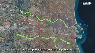 La Generalitat Valenciana proyecta un parque antirriada diez veces mayor que el Jardín del Turia