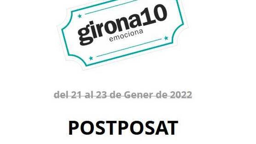 La desena edició de Girona10 es torna a ajornar