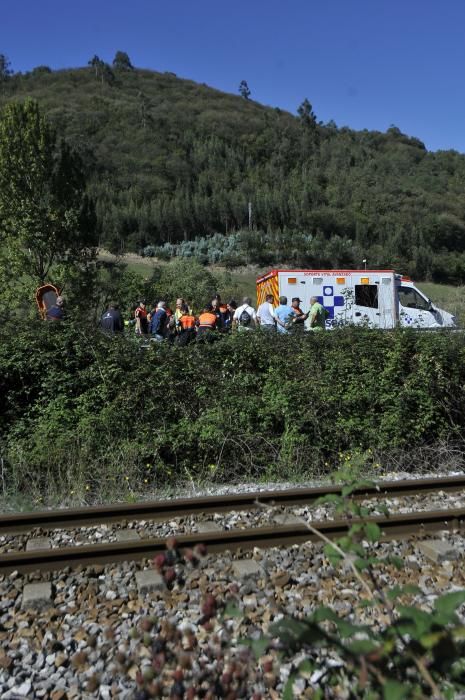 Rescate desaparecida en Mieres