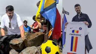 Gerard Piqué alcanza la cima del Comapedrosa junto a los aficionados del Andorra