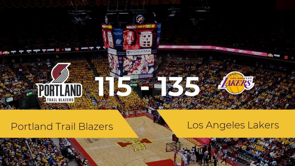 Triunfo de Los Angeles Lakers ante Portland Trail Blazers por 115-135