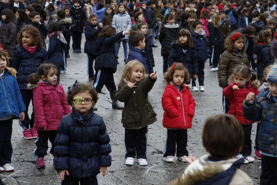 Así ha quedado el "flashmob" por el Día de la Paz