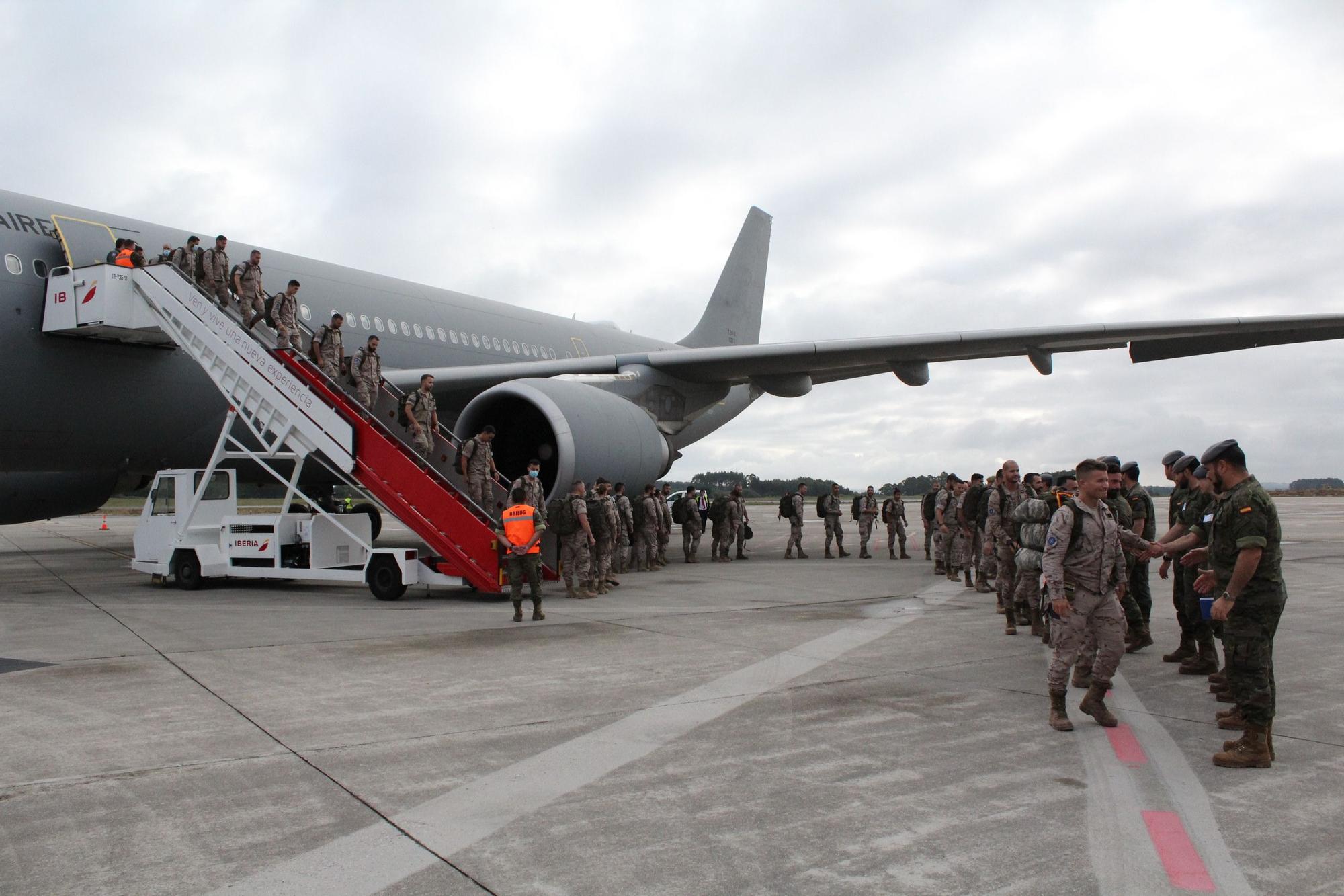 En imágenes: Llegada de la 2ª rotación de personal del contingente de la operación A/I XV de IRAQ al Aeropuerto de Asturias