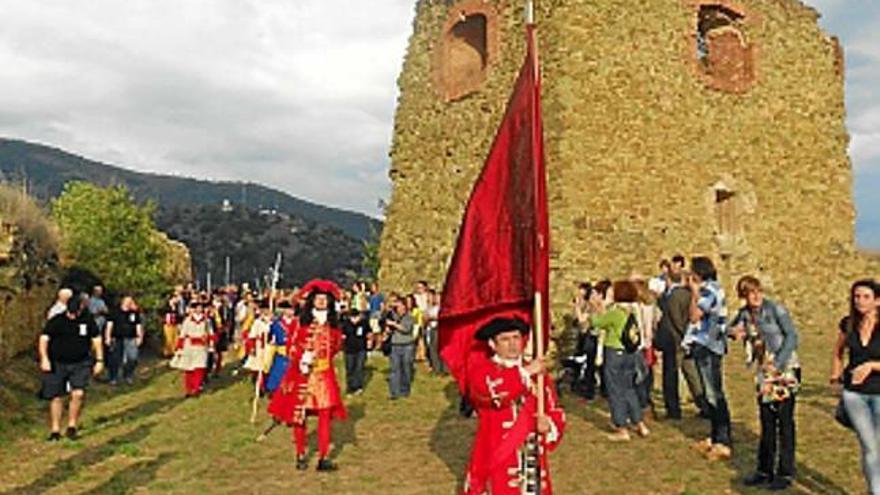 La torre de Solsona, durant una escenificació històrica