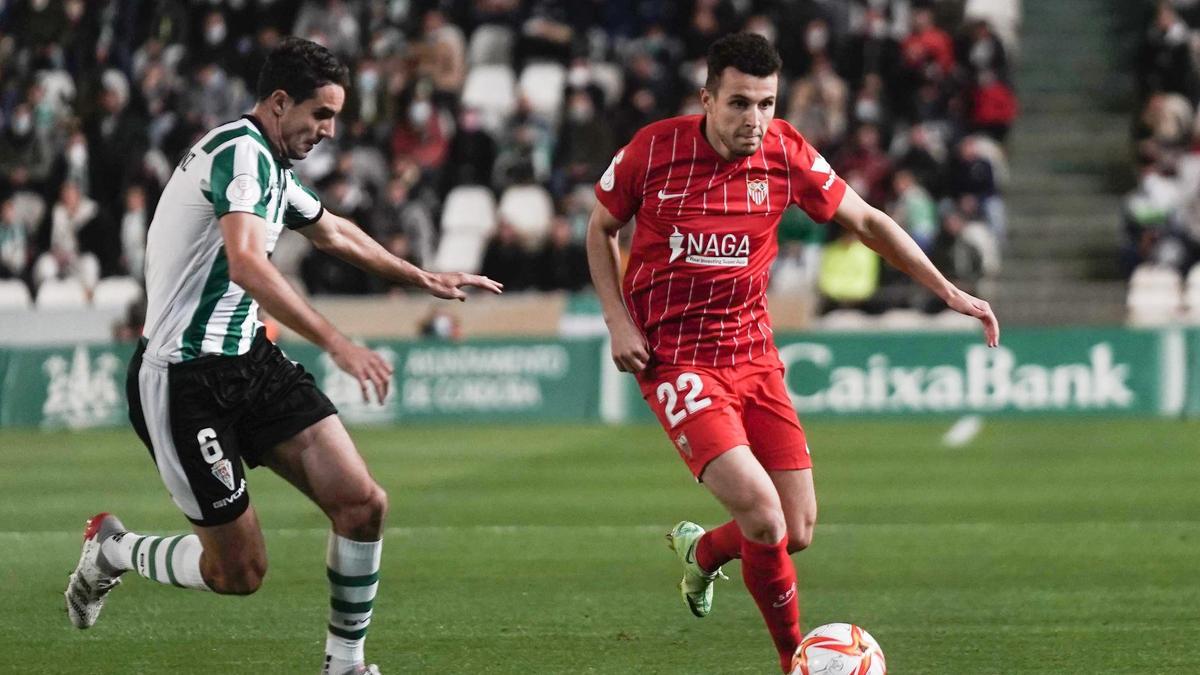 Idrissi, en un partido con el Sevilla.