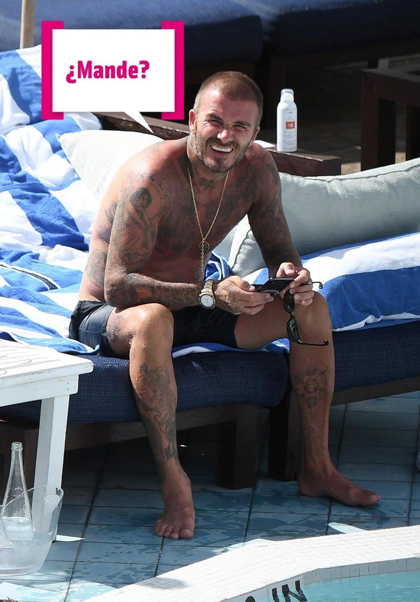 David Beckham pillado desprevenido