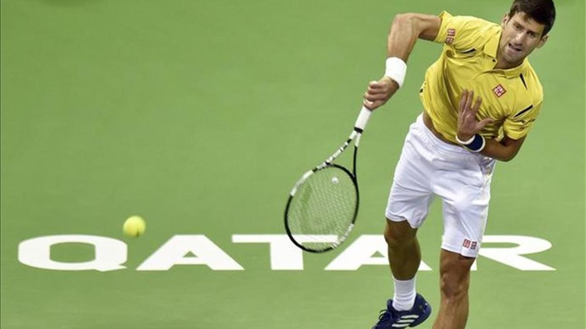 Novak Djokovic durante su partido ante Verdasco
