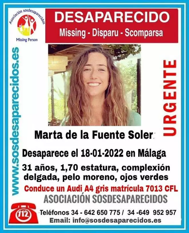 Buscan a Marta, una joven desaparecida en Málaga