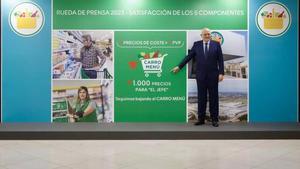 El presidente de Mercadona, Juan Roig, durante la presentación de resultados de 2023.