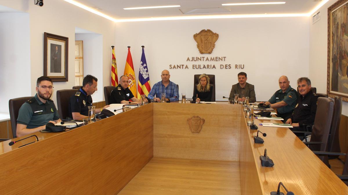 Junta Local de Seguridad del Ayuntamiento de Santa Eulària, esta mañana