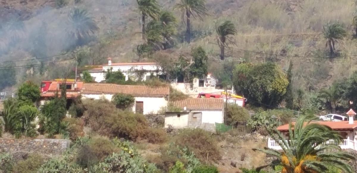 Incendio forestal en Fataga Incendio forestal en Fataga