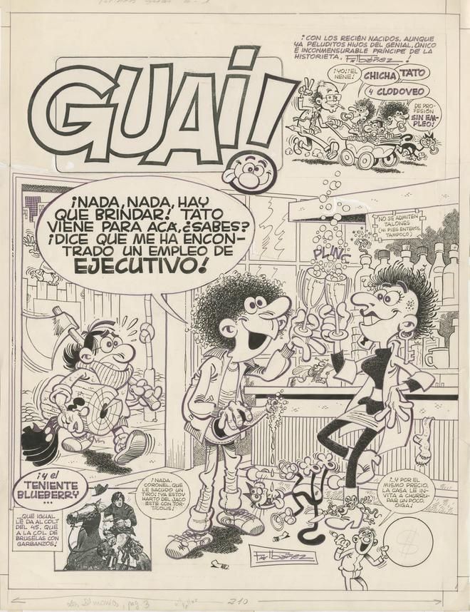Gag de Rompetechos, su álter ego y personaje favorito, en el libro de homenaje a Ibáñez.