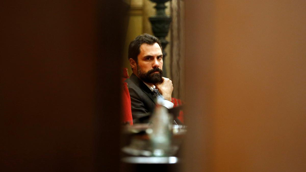 Roger Torrent, durante su etapa como presidente del Parlament.