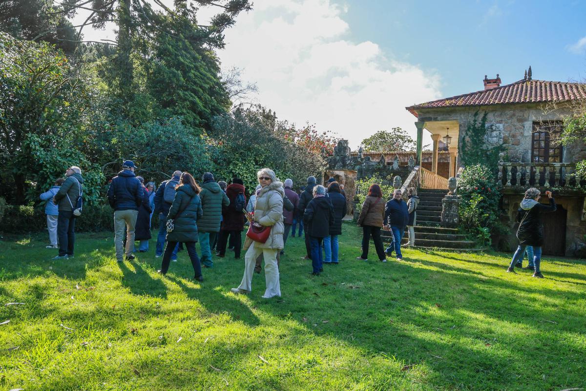 Un momento de la visita a Quinteiro da Cruz.