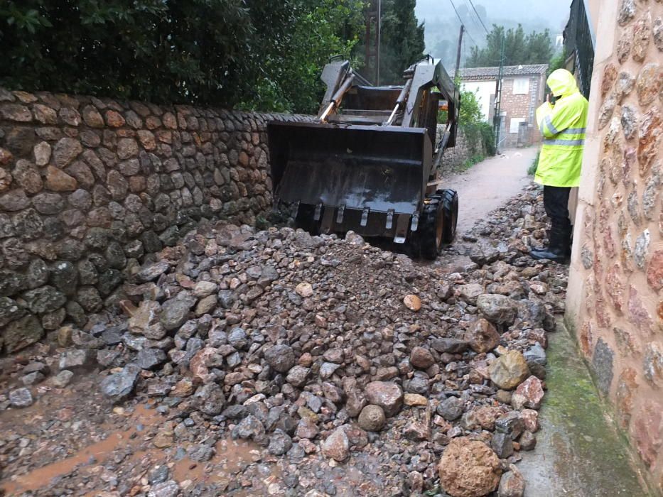 Récord histórico de lluvias en Sóller: 191 litros por metro cuadrado en 12 horas