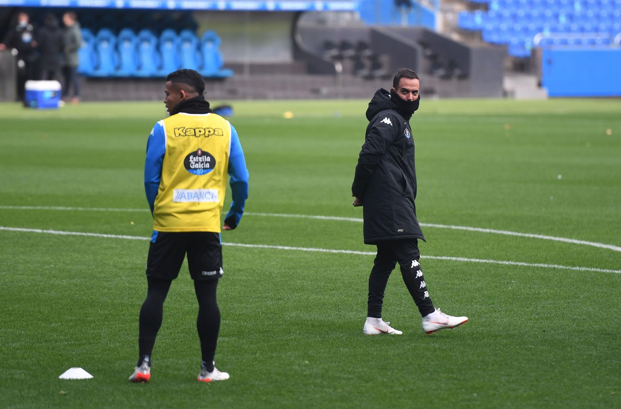 Último entrenamiento del Deportivo antes de medirse al Bilbao Athletic