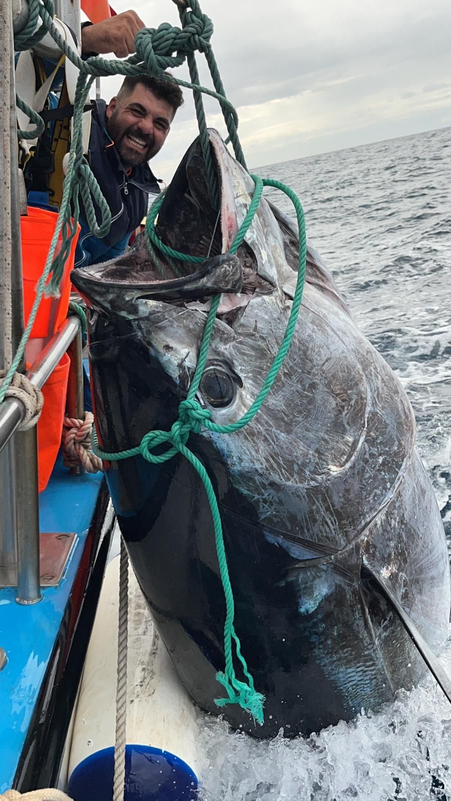 Capturan un atún de 215 kilos en aguas de Baleares