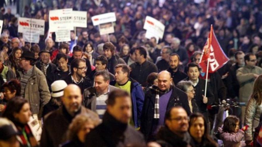 Manifestación en Murcia contra la reforma educativa