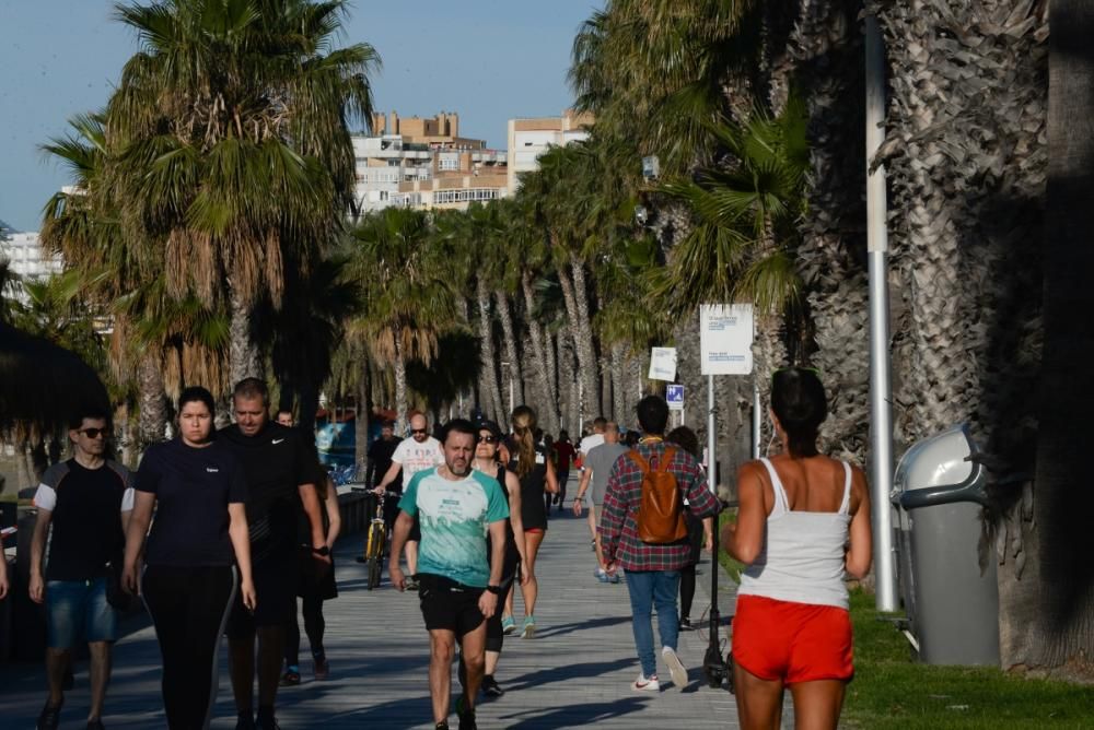 Segundo día con autorización de la práctica deportiva y con refuerzo policial.