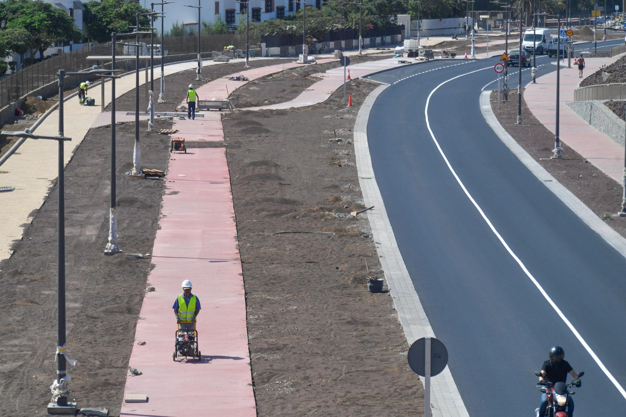 Obras en la carretera de San Agustín