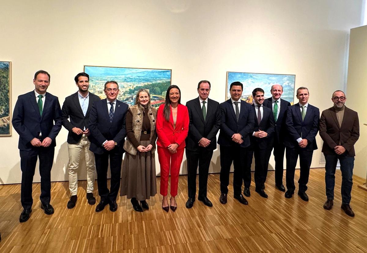 Foto de familia de la firma del convenio ‘El Prado en las Calles en la Región de Murcia’