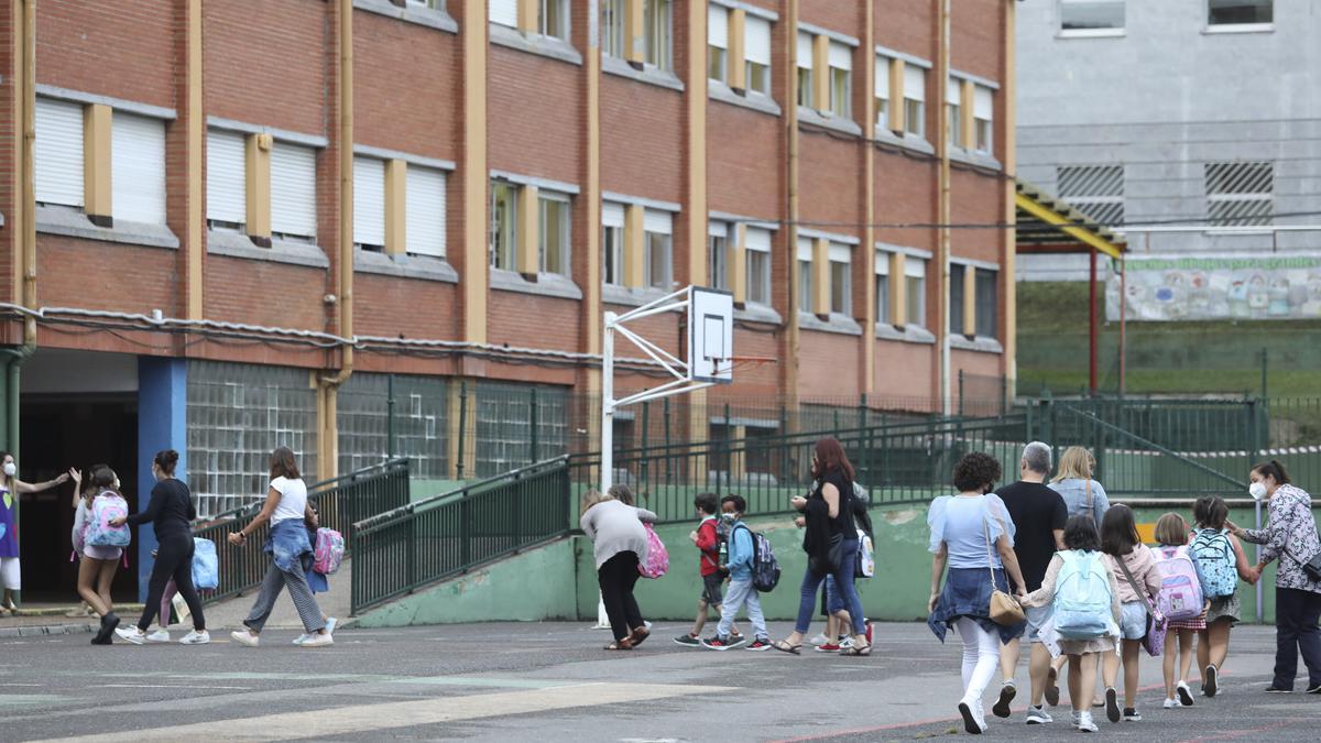 Alumnos de Primaria el pasado septiembre, en la vuelta al colegio tras el verano, en El Quirinal.
