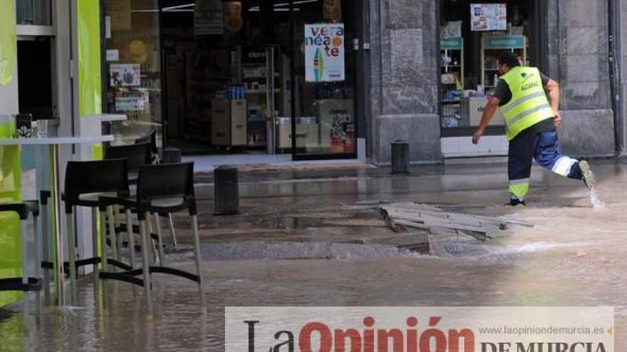 Inundación en el centro de Murcia