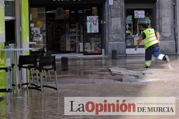 Inundación en el centro de Murcia