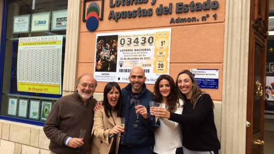 6.000 euros de un quinto premio de la Lotería de Navidad en Onil