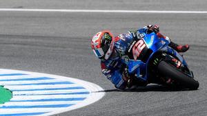 Alex Rins, piloto de Suzuki, durante el GP de Jerez