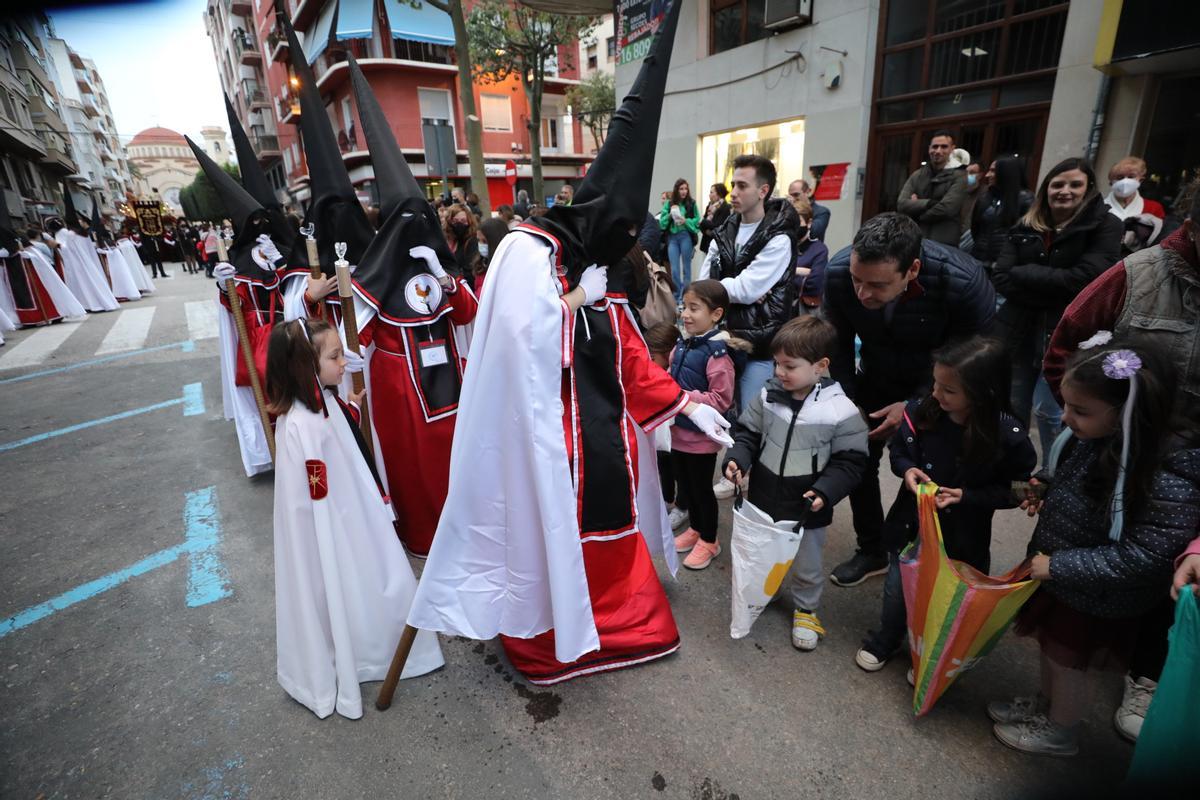 Cofrades de la Negación de San Pedro durante la Semana Santa de 2022